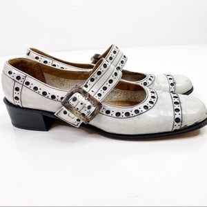 Vintage Chaudler’s White Distressed Mary Janes